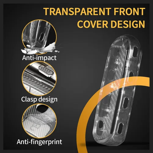 Miniatura 2 de Funda para llavero de TPU compatible con Mazda 3, CX-5, MX-5 Miata, Scion IA, Toyota Yaris IA con textura de fibra de carbono transparente de 2-4