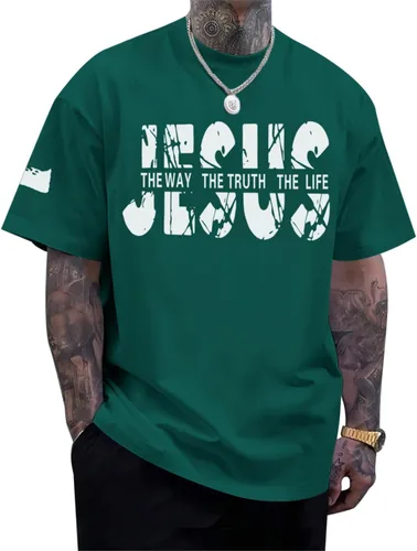 Miniatura 8 de Camisas de fe cristiana de Jesús para hombres, con versículo bíblico religioso, cruz religiosa, camiseta inspiradora, camisetas gráficas de gran