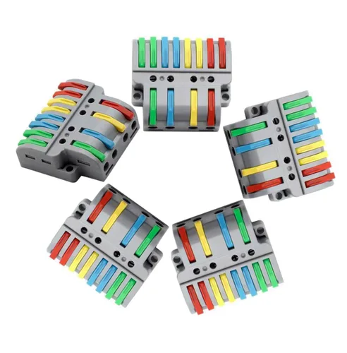 Miniatura 4 de Conectores de cable, conectores de tuercas de alambre de palanca compacta, terminales de cable 2 en 4 salidas para conexión rápida 28-12 AWG, 5 3 in
