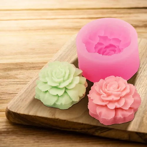 Miniatura 5 de Molde de silicona para velas de clavel 3D para jabón, fondant, decoración de pasteles, chocolate, dulces, arcilla Ploymer, regalo del día de la madre