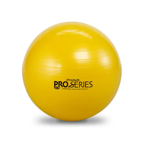 Miniatura 4 de THERABAND Pro Series Pelota de Ejercicio, Entrenador de Estabilidad Amarillo de 18 pulgadas para Usuarios de 4'7"–5', Pelota Anti-Explosión de Yoga