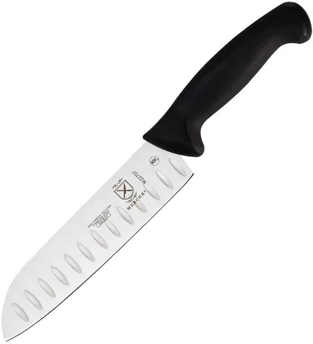 Miniatura 8 de Mercer Culinary M23880 Millennia Black Handle - Cuchillo para pan con mango negro, borde ondulado curvo de 10 pulgadas