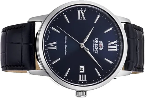 Miniatura 3 de ORIENT Reloj de pulsera automático japonéscuerda manual Symphony IV, Azul, Correa de cuero