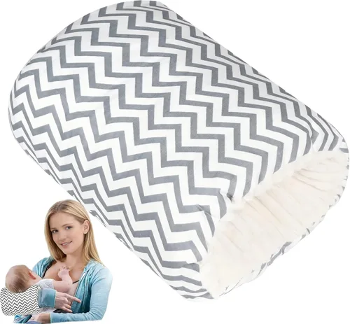Almohada de brazo de lactancia para bebé, almohadas de brazo de lactancia para lactancia materna, algodón suave para recién nacidos, más apoyo para