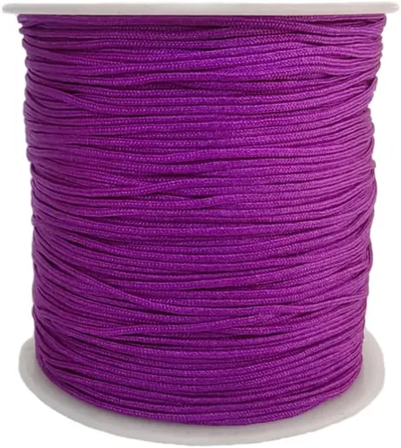 Miniatura 37 de Cordón de nailon de 0.020 in, hilo de ajuste para nudos chinos, collares, joyería, macramé, cuentas, pulseras de 150 yardas (azul)