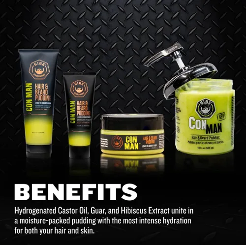 Miniatura 3 de GIBS Con Man Hair & Beard Pudding - Leave In Conditioner - Curl Definer - Moisturizer