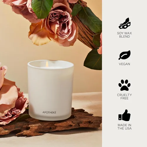 Miniatura 11 de Apotheke Velas perfumadas exclusivas para el hogar, lavanda Hinoki, 10.5 onzas, cera de soja, no tóxica, tarro grande blanco, velas de lujo regalos