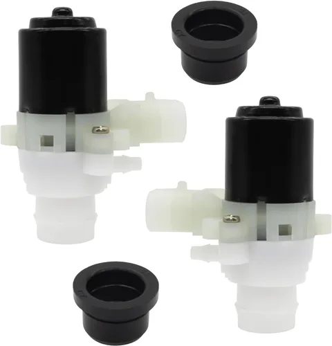 Paquete de 2 bombas de líquido para limpiaparabrisas de camión con arandelas de goma de repuesto para Kenworth T880 T680 y Peterbilt 104307 T4695001