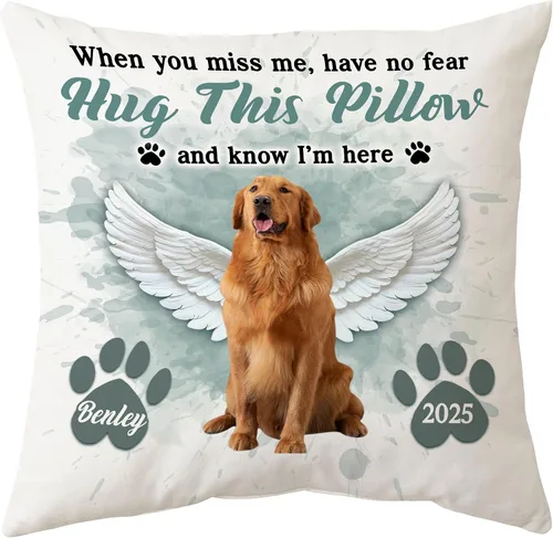 Miniatura 18 de Hyturtle Almohada personalizada para mascotas con inserto de 12 x 12 pulgadas impreso de doble cara, almohada para perros con imagen, almohadas