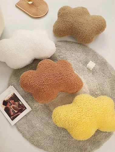 Miniatura 7 de Almohada en forma de nube súper suave para la cintura, almohada de descanso en la nube, cojín de felpa para leer la decoración de la habitación