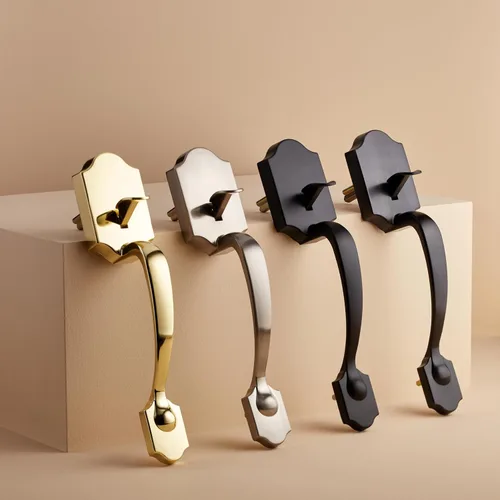 Miniatura 4 de Amazon Basics Juego de cerradura de puerta delantera, manijas con palanca Shelby, manija de puerta de nivel, exterior, paquetes de cilindro único