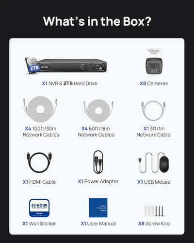 Miniatura 9 de ANNKE Sistema de cámara de seguridad de 5 MP, audio bidireccional, NVR de 16 canales con detección de movimiento AI, 8 cámaras IP PoE con cable 3K