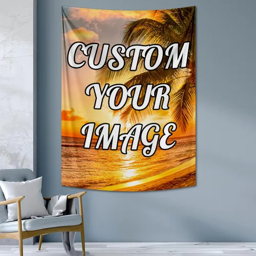 kioskbanks Tapiz personalizado con foto para dormitorio, tapiz de pared personalizado con tu propia imagen, telón de fondo para decoración del hogar