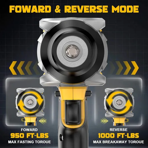 Miniatura 6 de NATBEESY Llave de impacto compatible con batería DeWalt de 20 V: destornillador de impacto de anillo de cerdo de 1/2 pulgada de alto par - Pistola