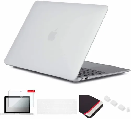 Miniatura 10 de Pack 5 en 1 de carcasa para MacBook Air, de Se7enline, de plástico duro, tacto suave, con protector de teclado de silicón, protector de pantalla