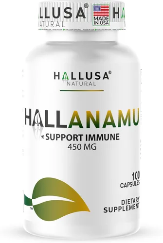 Hallusa Natural Raíz de Anamu 450 mg - Petiveria Allicea - Anamu Cápsulas Orgánicas - Sistema Inmunológico y Energía - 100 Cápsulas