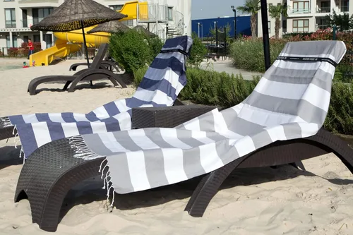 Miniatura 5 de Clotho - Toallas de baño de Peshtemal turco, 100 % algodón, 39 x 70, ligeras, elegantes, toallas de playa y ejercicio, Algodón, paquete de de 4