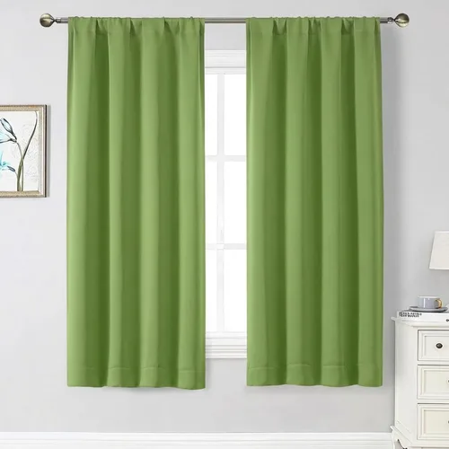 Miniatura 134 de Cortinas opacas para dormitorio, sala de estar, juego de 2 paneles de 54 pulgadas de largo, cortinas de oscurecimiento de habitación con aislamiento