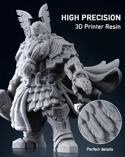 Miniatura 3 de SUNLU 1000G de resina tipo ABS para impresora 3D, fotopolímero de curado UV de 405 nm de rápido secado para impresoras 3D LCD/DLP/SLA de 2K 4K 6K