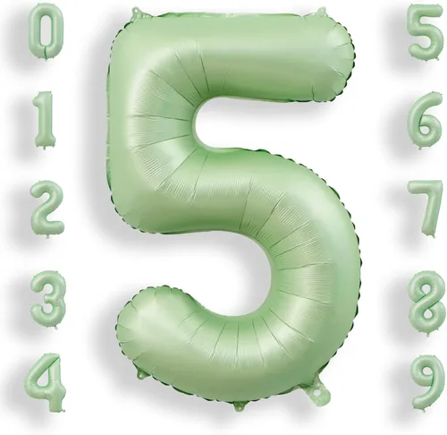 Miniatura 44 de AULE Globos grandes de 40 pulgadas con números 0 azules, globos grandes de números de aluminio, decoraciones de fiesta de cumpleaños de helio