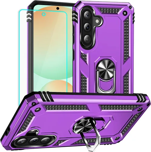 Miniatura 27 de Yiakeng Funda para Samsung A52, Galaxy A52 con protector de pantalla HD, fundas protectoras de grado militar con anillo para Samsung Galaxy A52 5G