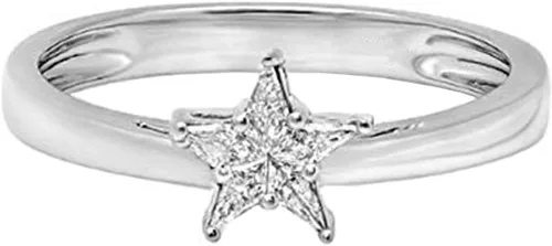 Miniatura 2 de Dazzlingrock Collection - Anillo de compromiso para mujer, 0,20 quilates