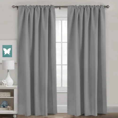 Miniatura 2 de H.VERSAILTEX Cortinas opacas con aislamiento térmico, paneles de tratamiento de ventana, cortinas opacas para oscurecer la habitación, cortinas Gris