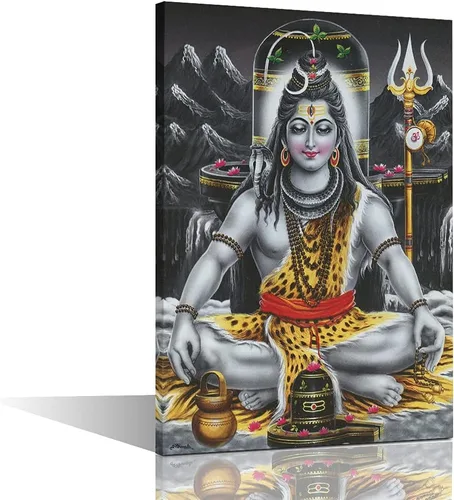 Miniatura 24 de TUMOVO Lord Ganesha - Decoración de pared Ganapati de Deidad india, cuadros impresos en lienzo, pósteres de pintura hinduismo cultural hindú
