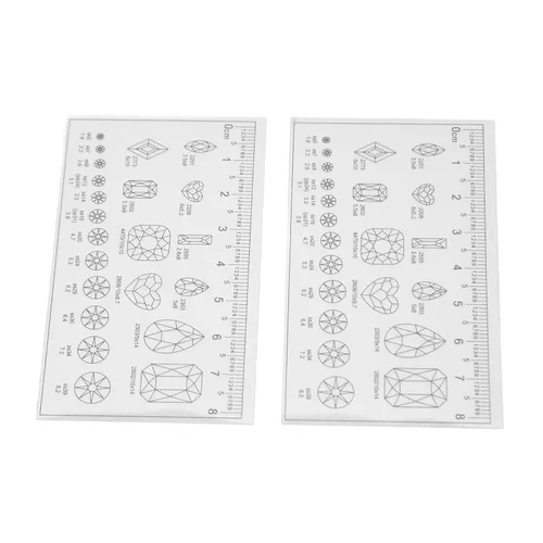 Miniatura 5 de Regla de medición de uñas, 10 piezas, ultra fina, flexible, material de PVC, 0.5 in de longitud