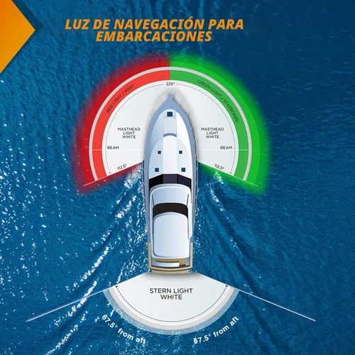 Miniatura 9 de Nilight Luz de navegación para barco marino, 2 unidades, 8 LED, rojo, verde, puerto LED, señales de estribor, luces de arco de 12 V, impermeables