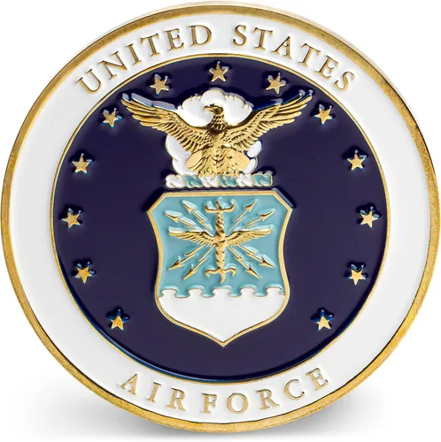 Miniatura 5 de Moneda de Oración de las Fuerzas Armadas de la Fuerza Aérea - Moneda de Desafío del Valor de la USAF - Regalos para la Fuerza Aérea - Negocio Usmc
