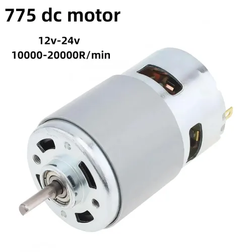Miniatura 2 de Motor 775 DC 12V-24V DC Motor de alto par D C M otor 10000-20000 RPM Rodamientos de bolas dobles Ruedas eléctricas silenciosas Actualización
