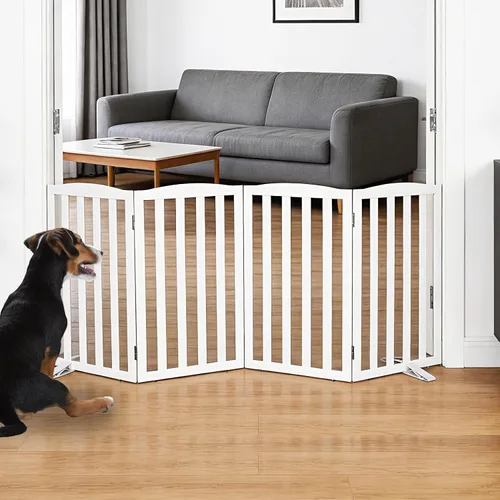 Miniatura 13 de Puerta para Perros Independiente para Interiores, Puerta para Perros Plegable, Puertas para Mascotas para Entradas, Escaleras o Pasillos, Puerta