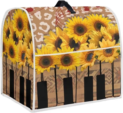 Miniatura 13 de Funda para batidora con estampado de girasol y bandera americana, cubierta protectora contra el polvo, adecuada para la mayoría de los modelos