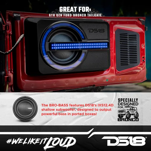 Miniatura 3 de DS18 Ford Bronco - Carcasa para portón trasero con subwoofer de 12 pulgadas, 800 W, RMS, 1600 W, potencia máxima, 2 ohmios, resistente al agua