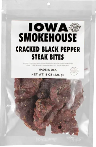 Miniatura 6 de IOWA SMOKEHOUSE Bocaditos de bistec, 4 onzas (pimienta negra agrietada pequeña)
