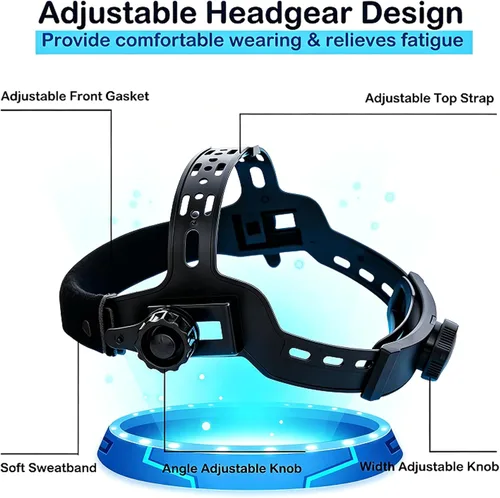 Miniatura 4 de Casco de soldadura con oscurecimiento automático: capucha solar de color verdadero BESTCLUB con rango de sombra ajustable 4/9-13 para máscara de LOVE