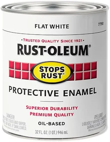 Miniatura 2 de Rust-Oleum 7776502-2PK - Pintura antióxido para aplicación con brocha, cuarto de galón, negro plano (paquete de 2)
