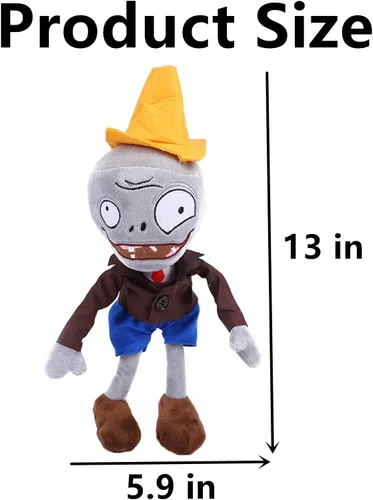 Miniatura 4 de JHESAO 12 "PVZ Felpa Conehead Zombies Brown Coat Juguetes PVZ 1 2 Peluche Suave Muñeca Roadblock Conehead Zombie Nuevo