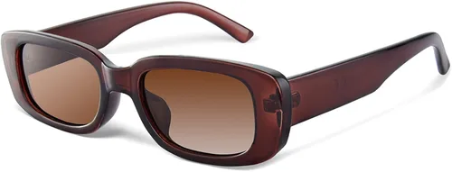 JASPIN Lentes de sol rectangulares para mujeres y hombres, modernos Y2K retro de los años 90, protección UV400, marco cuadrado fresco
