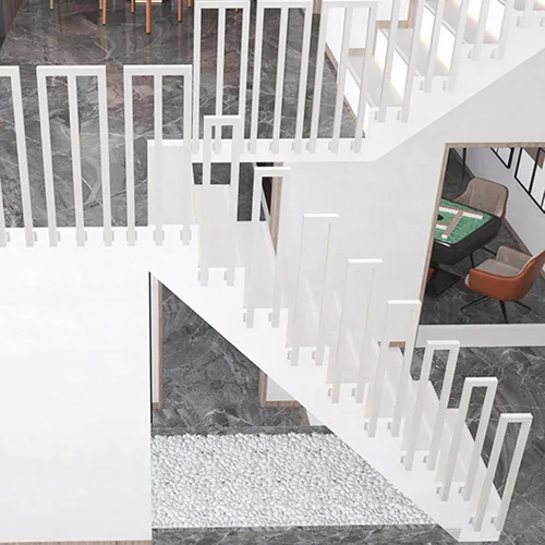 Miniatura 5 de Pasamanos de hierro forjado, barandilla de escalera blanca para porche delantero para escalones interiores y exteriores, barra de apoyo de seguridad