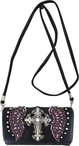 Miniatura 5 de Juego de cartera de estilo occidental con alas cortadas con láser para mujer