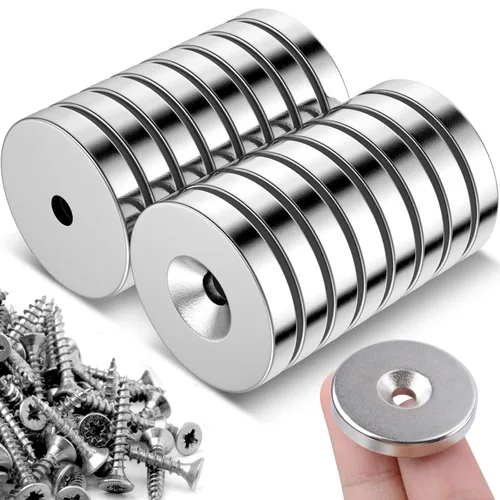 Miniatura 11 de MIN CI 40 piezas de imanes con agujero, imanes de disco de neodimio con agujero (15 x 3 mm agujero 4 mm)