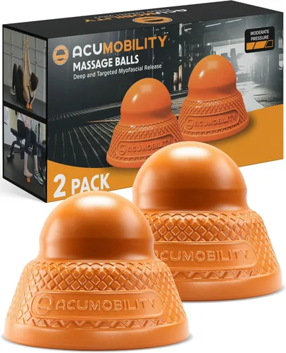 Miniatura 8 de Acumobility Paquete de 2 rodillos de bola de masaje, punto de gatillo, bolas de masaje, bola de masaje de pies, pelota de terapia física
