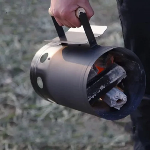 Miniatura 5 de Arrancador de chimenea de acero inoxidable para cocinar al aire libre