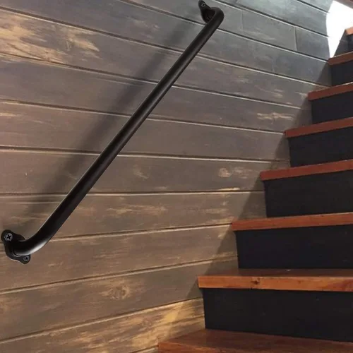 Miniatura 6 de Barandillas de mano para escaleras de montaje en pared de 12 pulgadas para interiores, pasamanos de tubo de metal de 1 pie, barandilla de seguridad