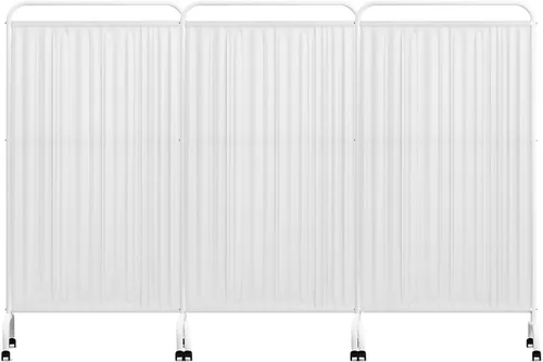 Miniatura 9 de Pantalla de privacidad médica de 6 pies sobre ruedas, divisor de pared portátil independiente de habitación, divisor de habitación plegable