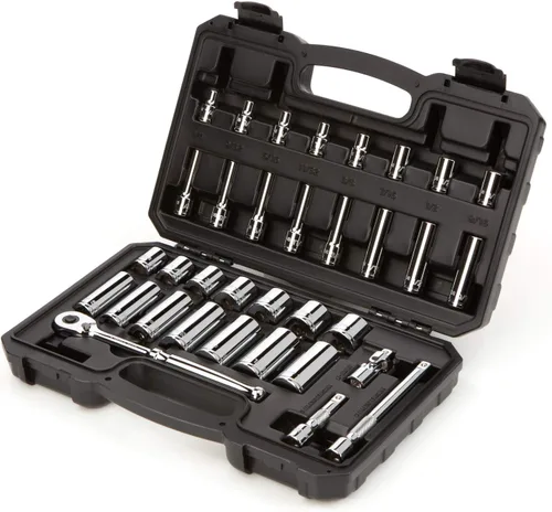 Miniatura 2 de TEKTON Juego de llaves de vaso y trinquete de 6 puntos, 34 piezas (1/4-1 pulg.) SKT15101