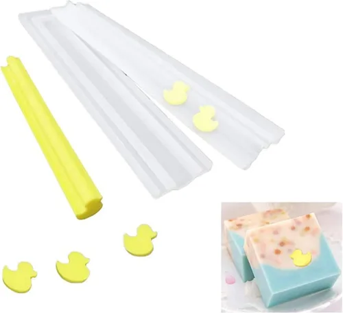 Miniatura 3 de Columna de tubo de pato molde de jabón de silicona para velas Molde de pastel de caramelo de chocolate incrustar suministros de fabricación de jabón