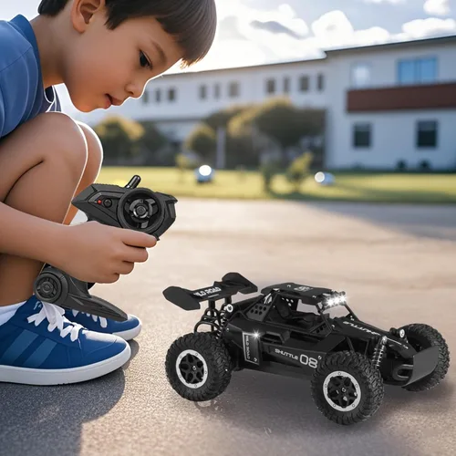 Miniatura 5 de Coche de control remoto RC Cars 1:16 All Terrain Monster Truck LED, 2WD Off Road Hobby RC 2.4GHz de alta velocidad, 20 Km/h RC Car Juguetes Regalo